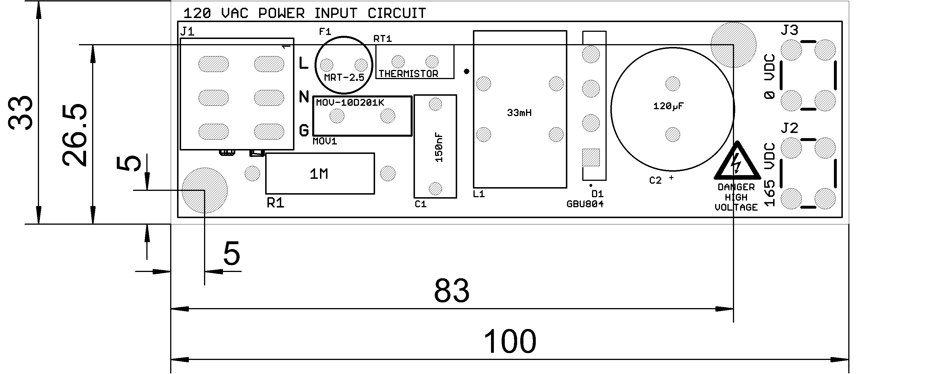 Top view of miniPCB