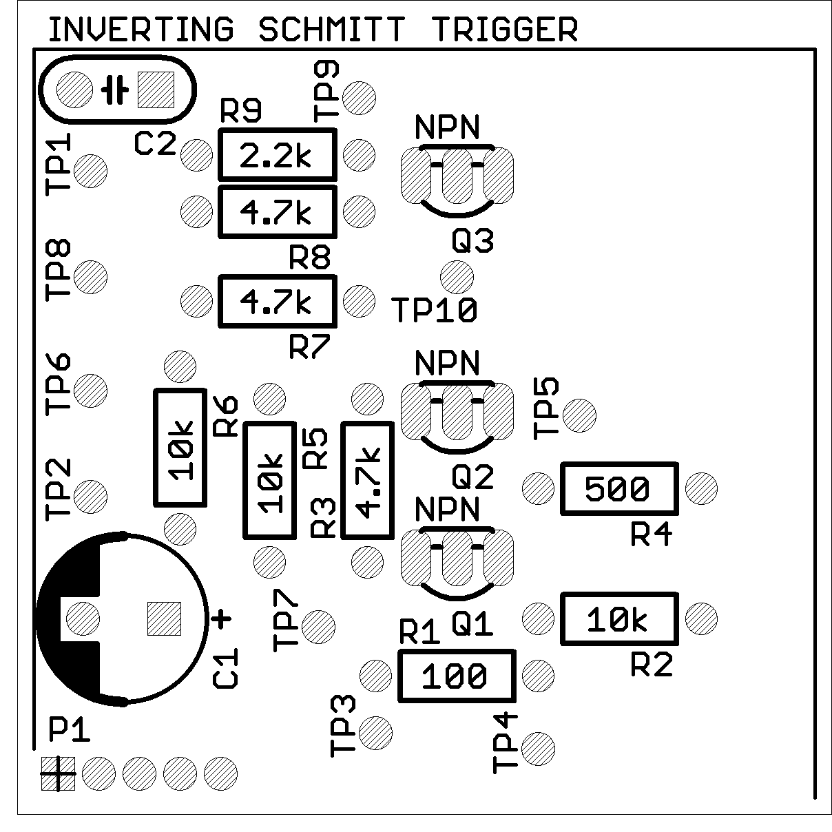 Top view of miniPCB
